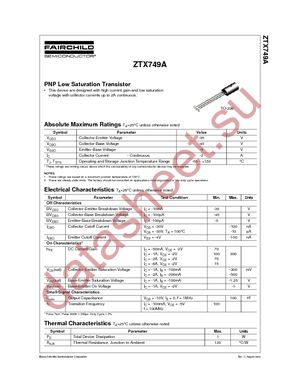 ZTX749A datasheet  